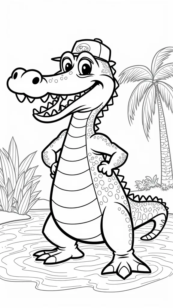 Páginas para colorear de Montgomery Gator